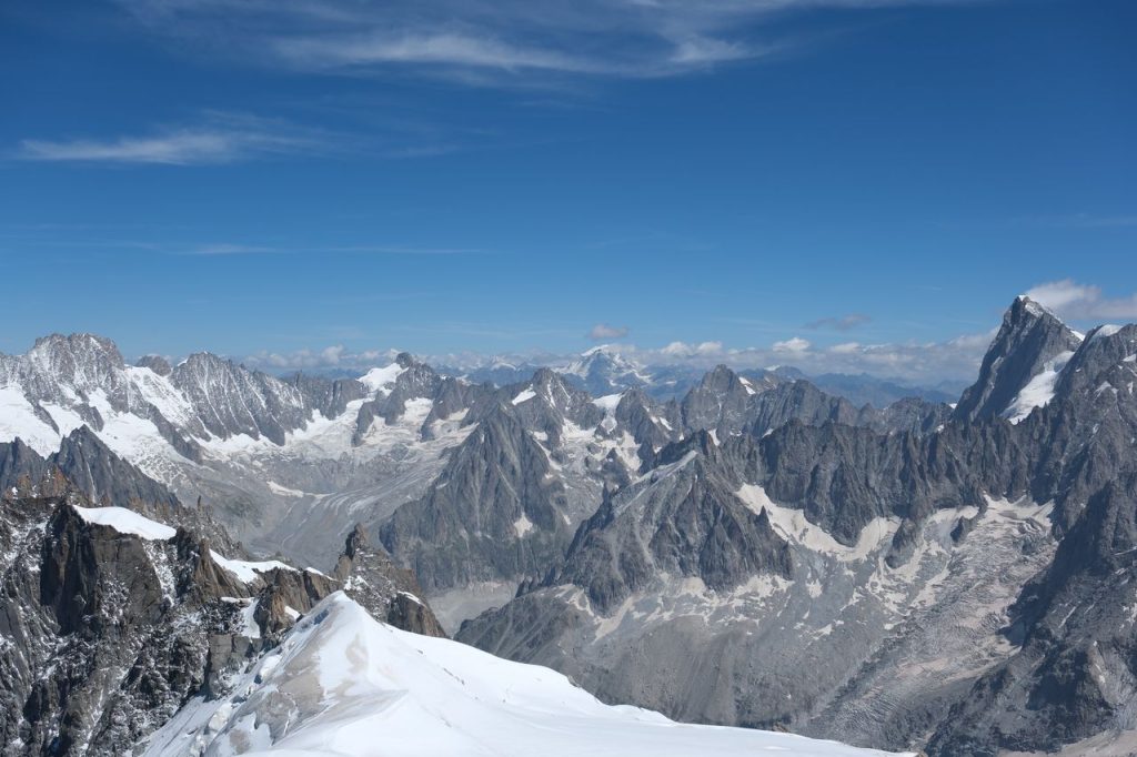 Grandes jorasses dans le massif du mont blanc